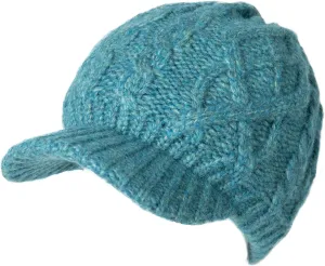 Comhats Womens Winter Wool Newsboy Hats Knitted Billed Crochet Beanies with Brim Skull Visors Ski Casual