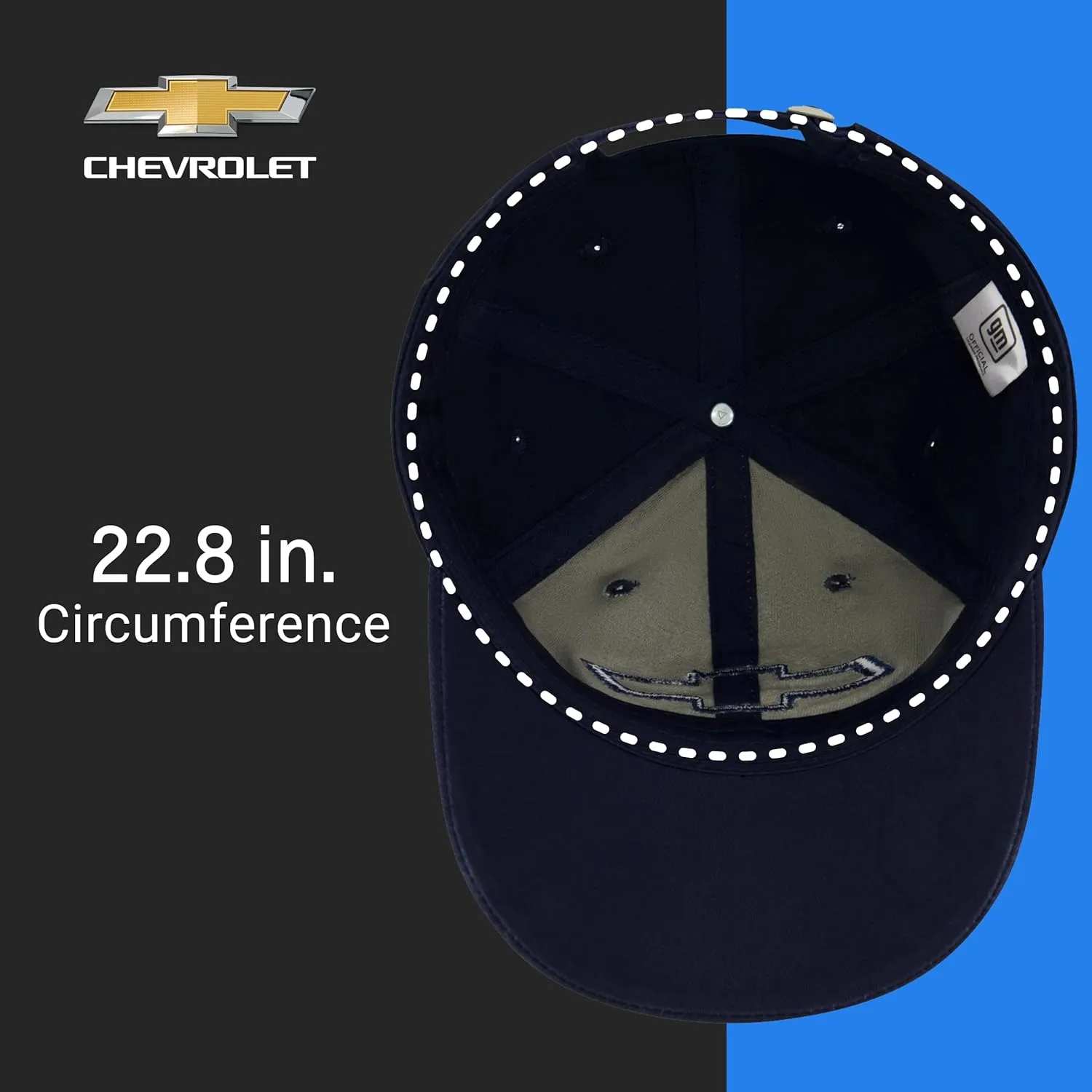 Concept One Chevrolet Dad Hat, Logo Cotton Adjustable Baseball Cap with Curved Brim