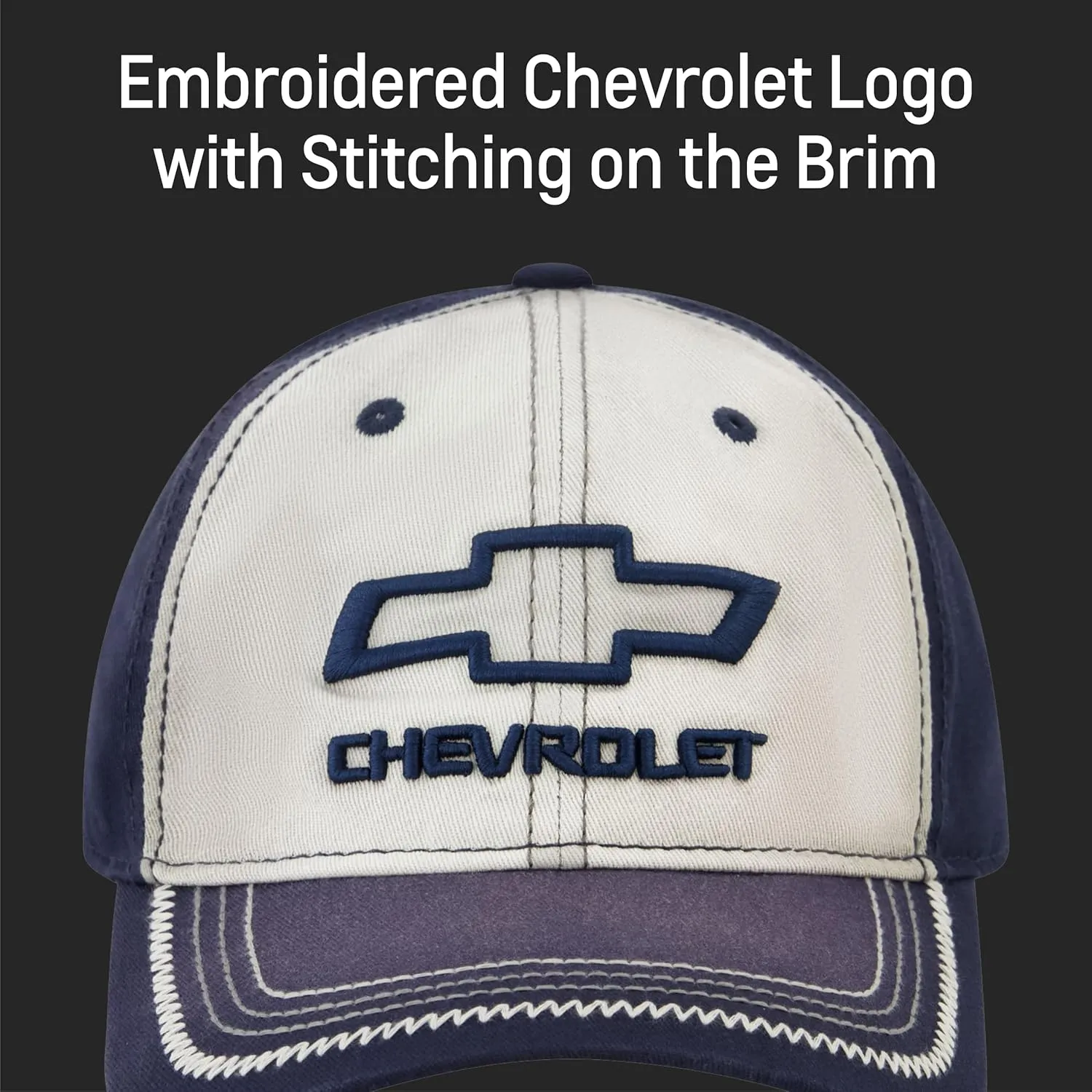 Concept One Chevrolet Dad Hat, Logo Cotton Adjustable Baseball Cap with Curved Brim