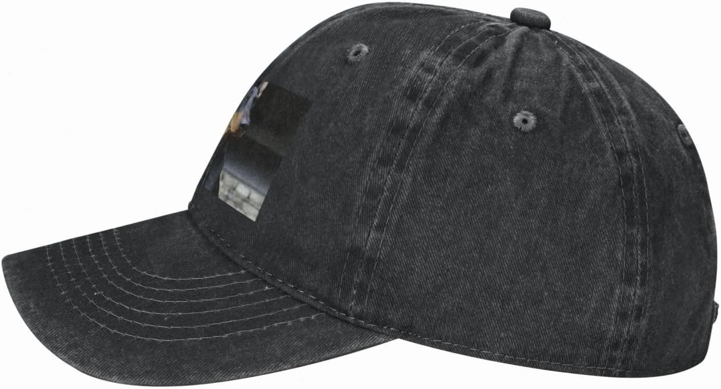 Doberman Unisex Baseball Cap Breathable Cotton Trucker Hat Classic Denim Dad Hat Summer Sun Hat