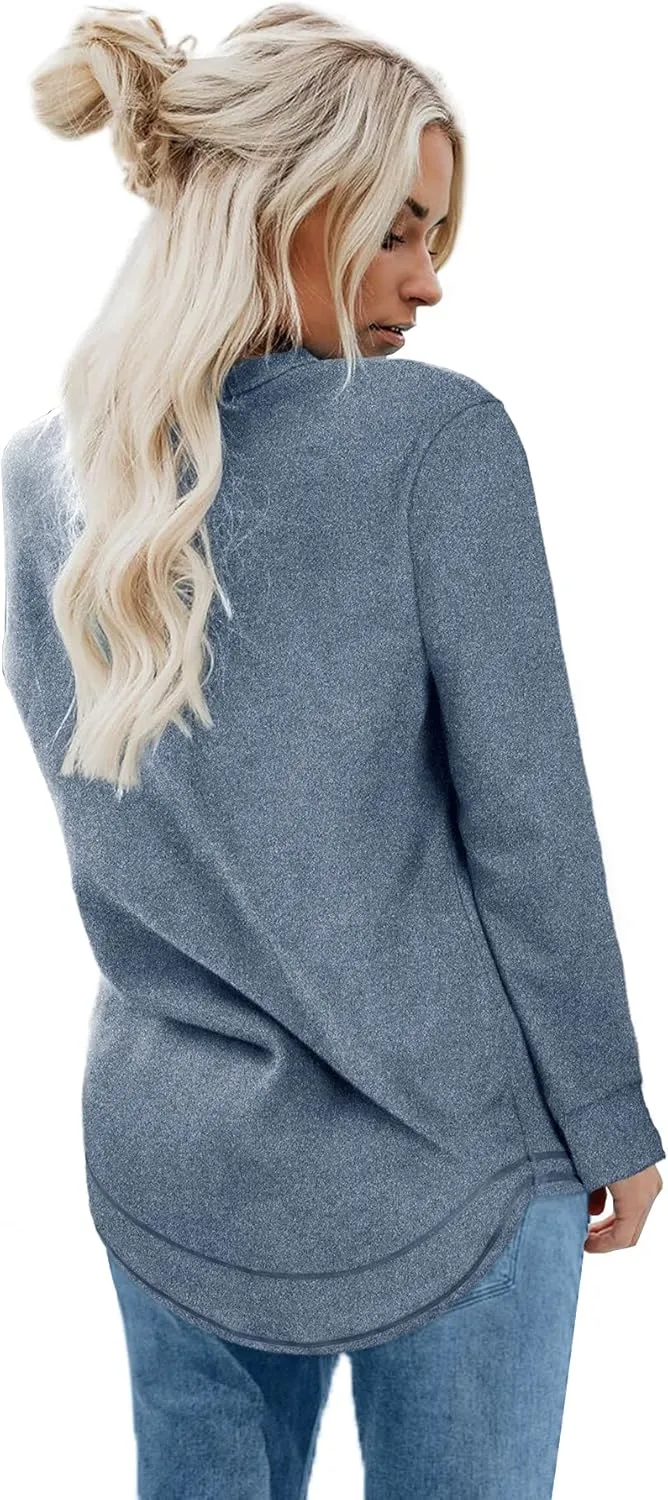 Dofaoo Sweatshirts for Women Crewneck Long Sleeve Shirts Tunic Tops for Leggings Fall Fashion