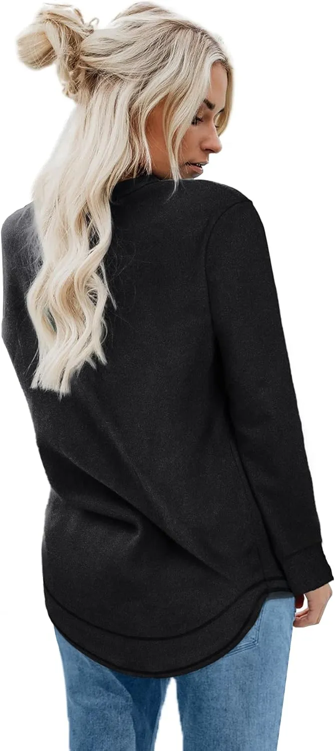 Dofaoo Sweatshirts for Women Crewneck Long Sleeve Shirts Tunic Tops for Leggings Fall Fashion