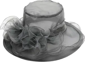 European and Fashion Sun Hat Mesh Lace Flower Sun Hat Outdoor Foldable Large Brim Women's Hat Summer Woman Hats