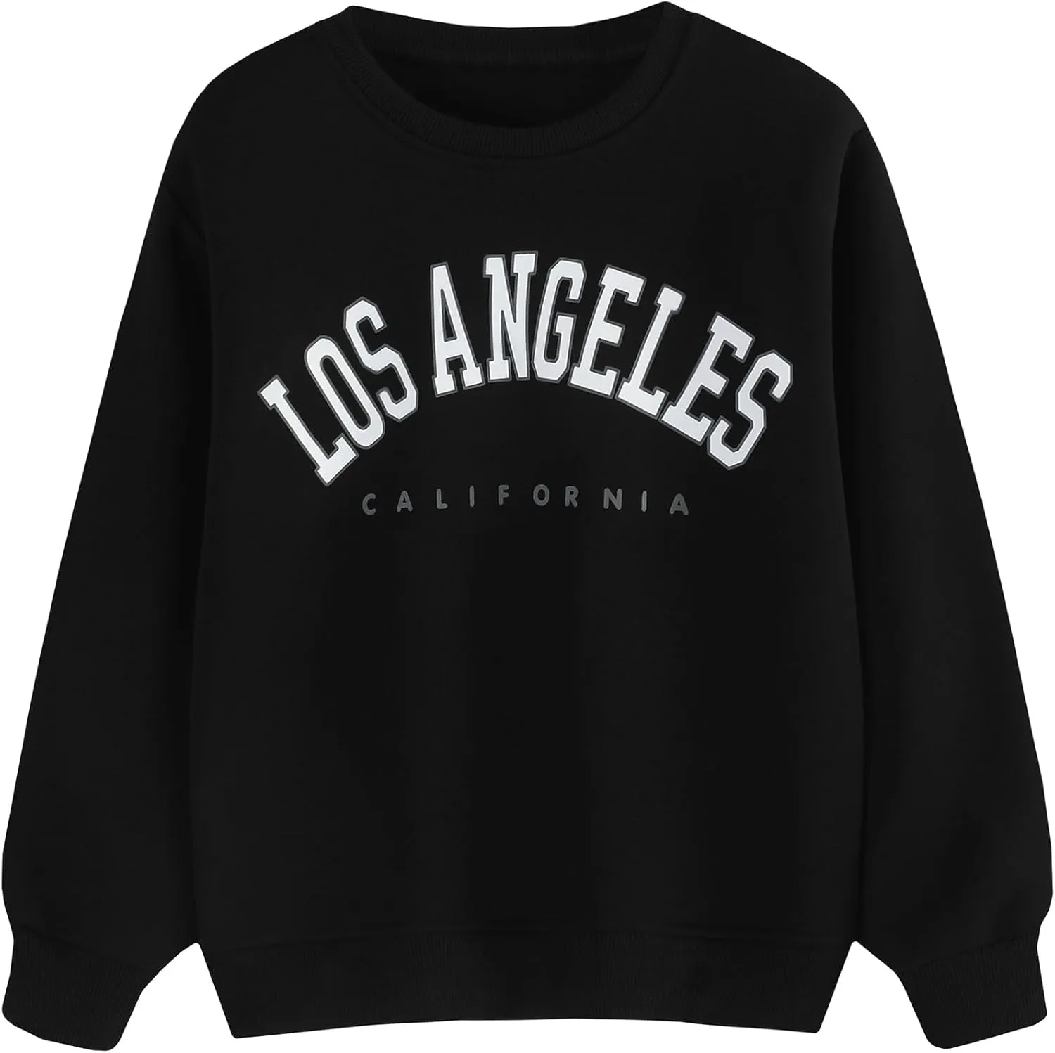 EXARUS Girls Sweatshirts Oversized/Crop Graphic Hoodie Letter Print Crew Neck Pullover Long Sleeve Casual School Kids
