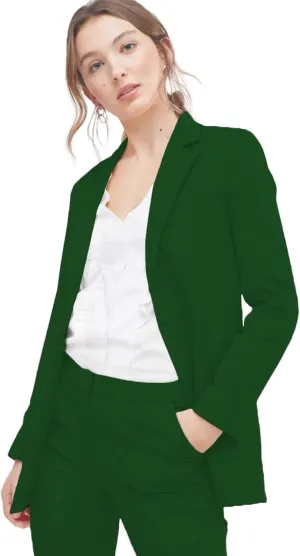 EXTRO&VERT Boyfriend Blazer Jackets for Women Single Button Side Pockets Suit Jacket for Casual Business