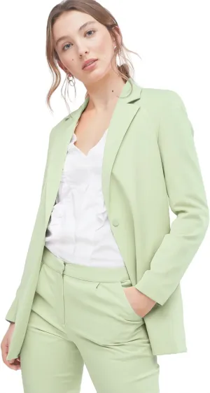 EXTRO&VERT Boyfriend Blazer Jackets for Women Single Button Side Pockets Suit Jacket for Casual Business