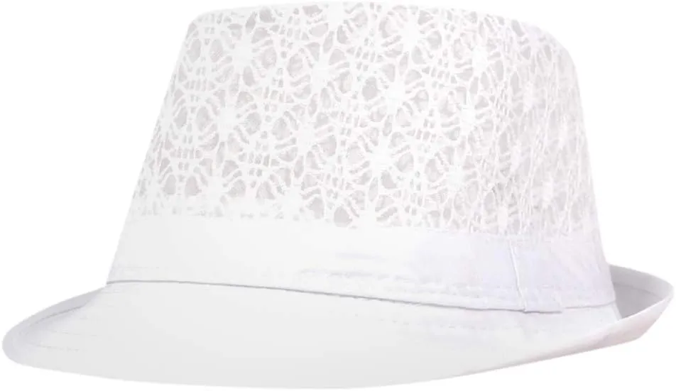 Fashion Short Brim Fedora Hat Summer Mesh Breathable Travel Beach Vacation Sun Hat for Women Men Lady