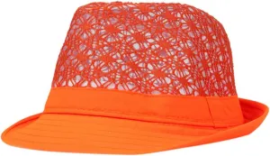 Fashion Short Brim Fedora Hat Summer Mesh Breathable Travel Beach Vacation Sun Hat for Women Men Lady