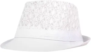 Fashion Short Brim Fedora Hat Summer Mesh Breathable Travel Beach Vacation Sun Hat for Women Men Lady
