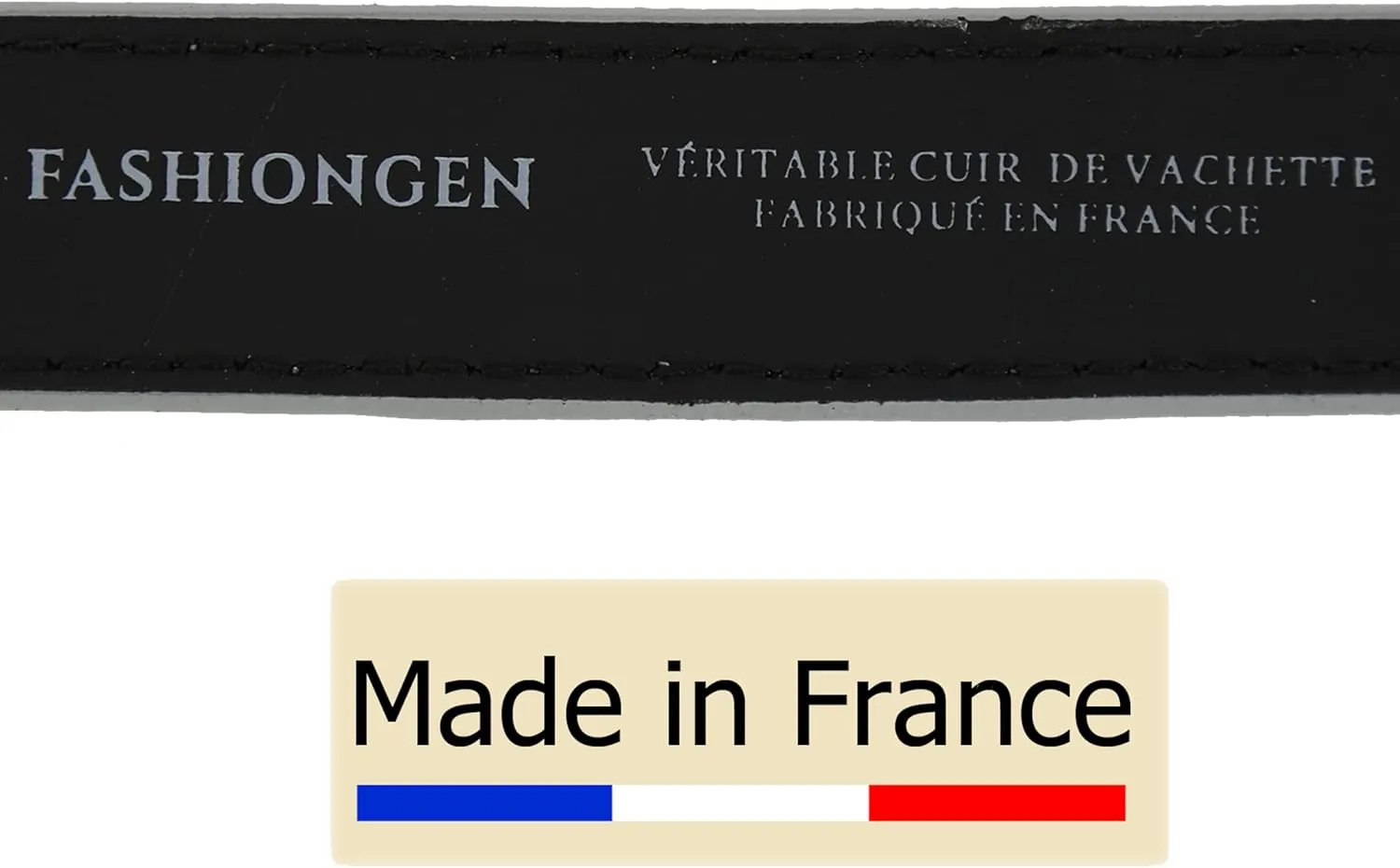 FASHIONGEN - Women genuine Italian leather belt LUNA, Made in France