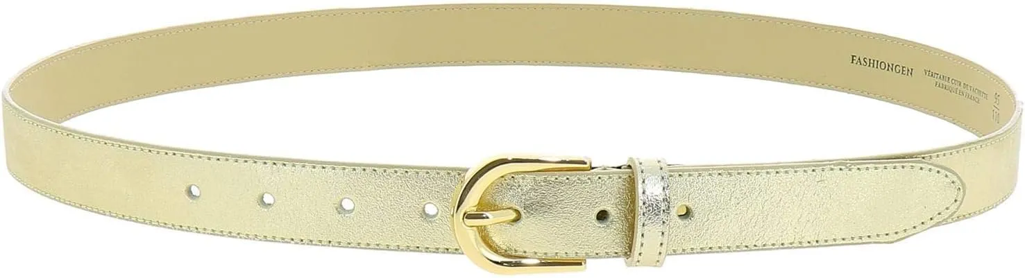 FASHIONGEN - Women genuine Italian leather belt LUNA, Made in France