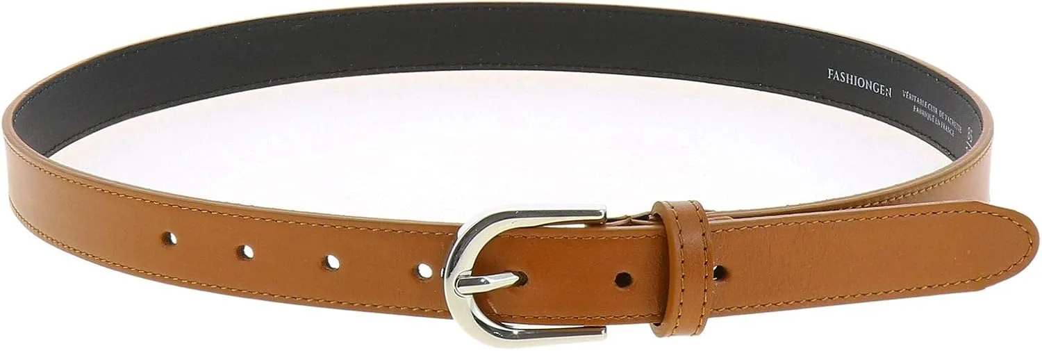 FASHIONGEN - Women genuine Italian leather belt LUNA, Made in France