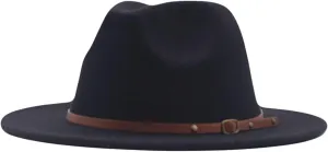 Fedora Hat Belt Buckle Classic Women Lady Summer Party Beach Dress Fedora Panama Hat Wide Brim Vintage Sun Hats