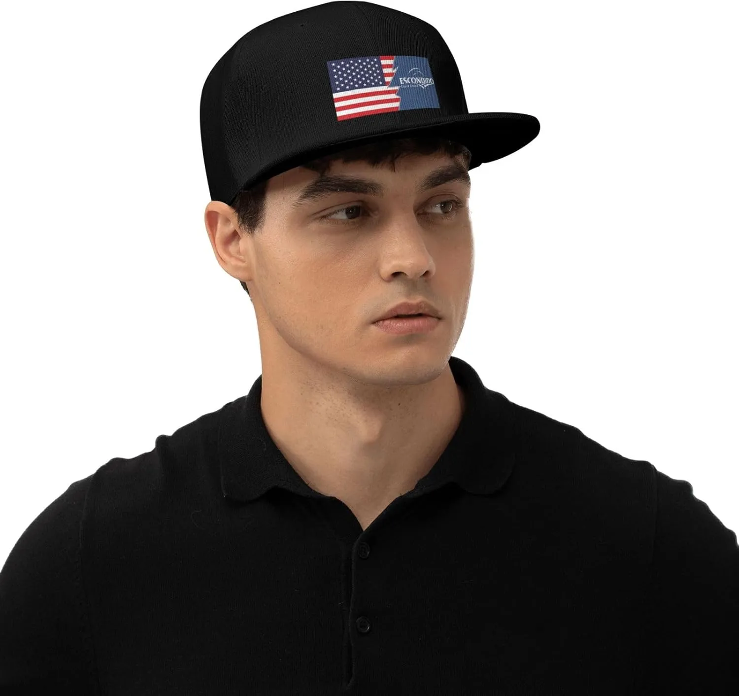 Flag of Escondido, California and America Snapback Hat for Men Women Baseball Cap Flat Bill Brim Hats