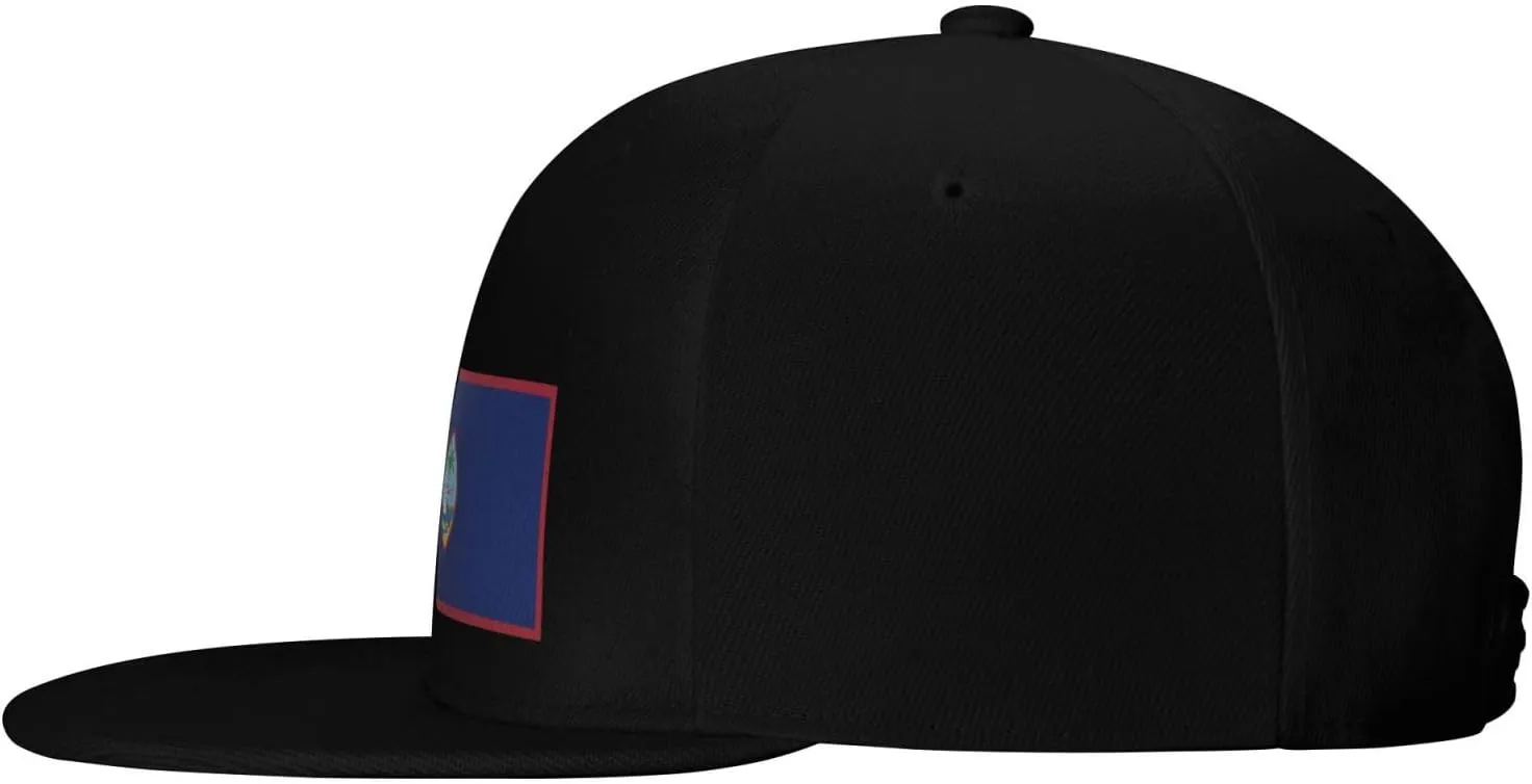 Flag of Guam Snapback Hat for Men Women Baseball Cap Adjustable Flat Bill Brim Hats