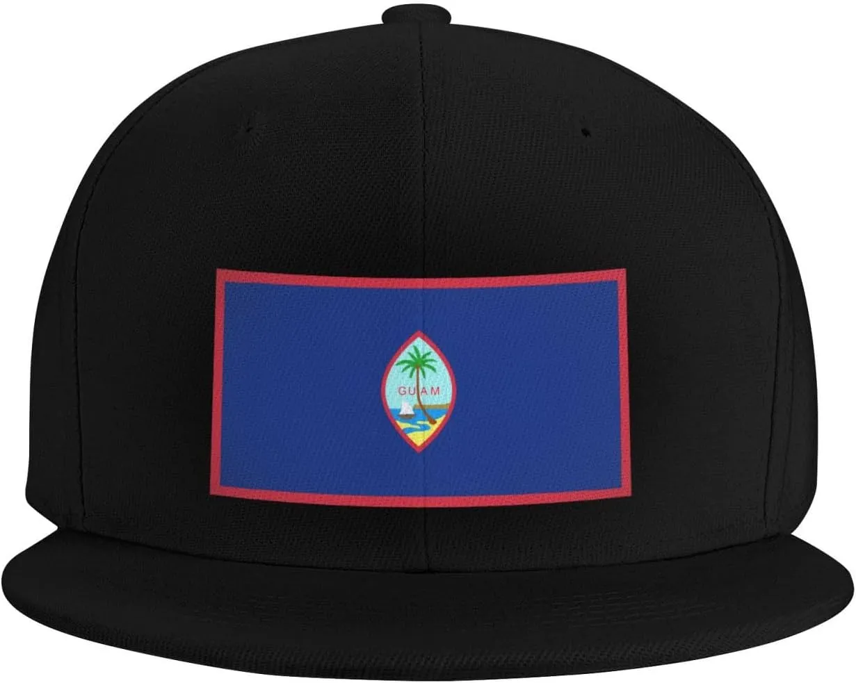 Flag of Guam Snapback Hat for Men Women Baseball Cap Adjustable Flat Bill Brim Hats