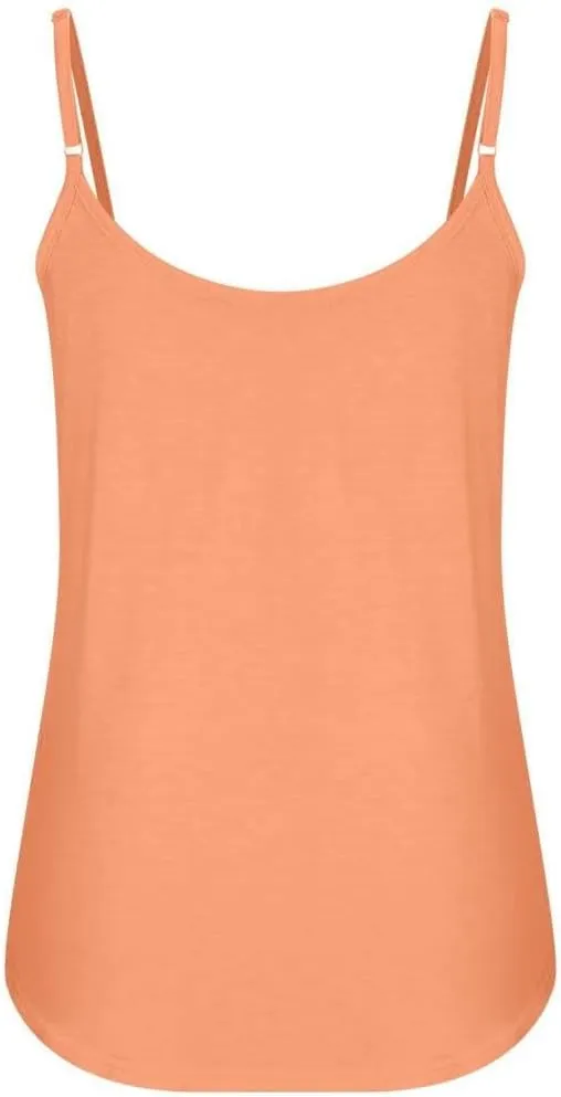 FMCHICO Tank Top for Women Pleated Spaghetti Strap Camisole Loose Fit Casual Sleeveless Flowy Basic Tops