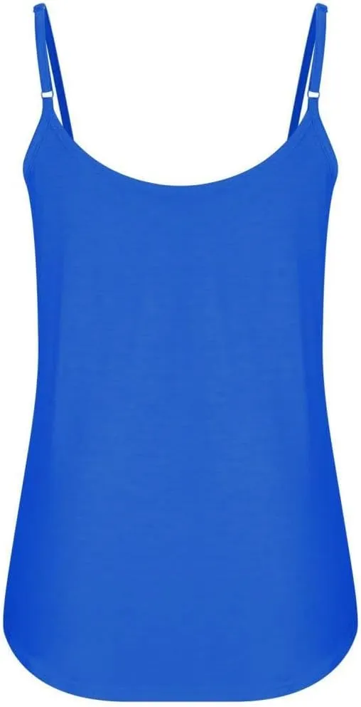 FMCHICO Tank Top for Women Pleated Spaghetti Strap Camisole Loose Fit Casual Sleeveless Flowy Basic Tops