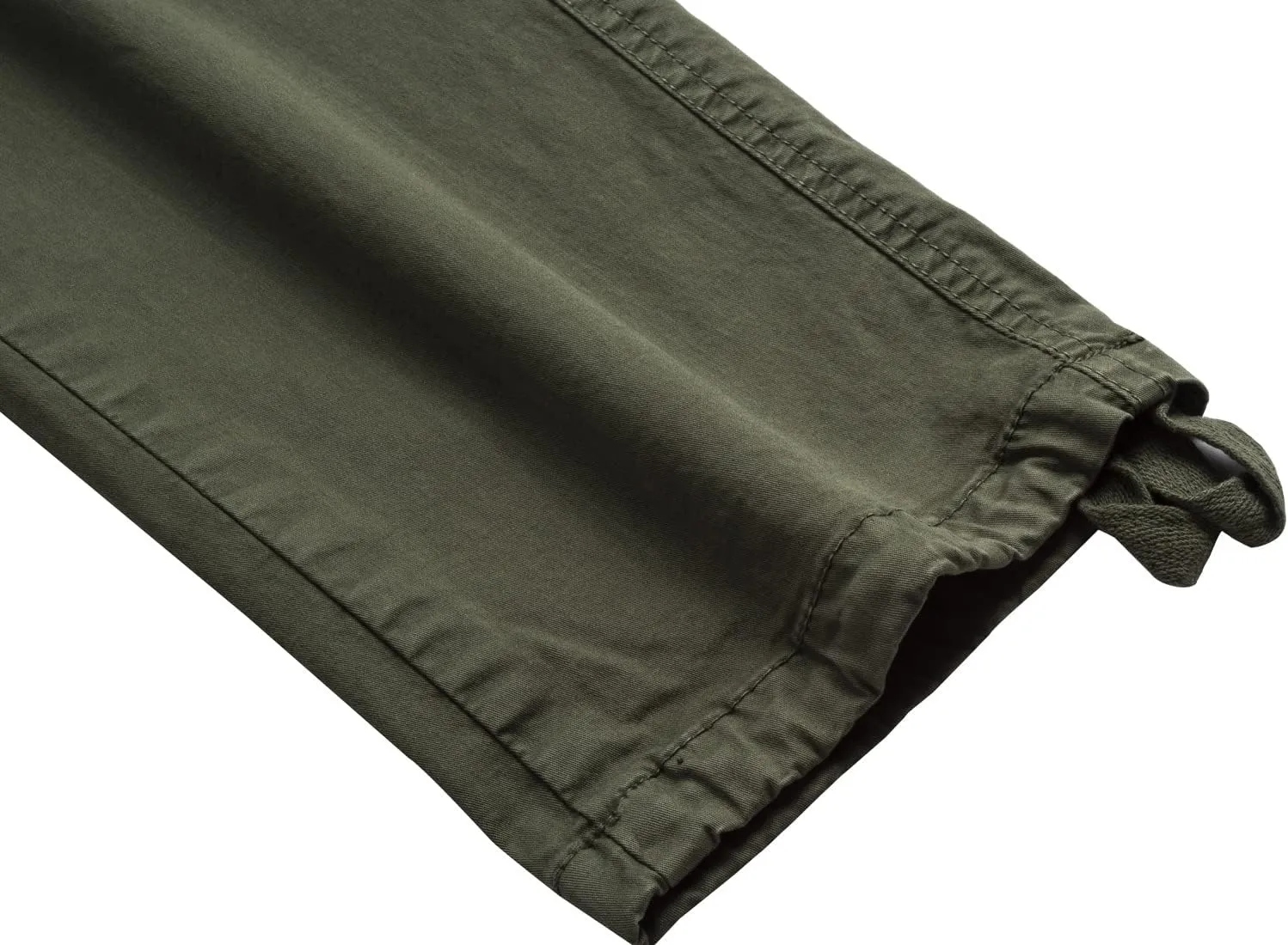 FOURSTEEDS Women's Mid Rise Drawstring Elastic Waist Multi-Pocket Outdoor Sport Cotton Camping Hiking Cargo Pants