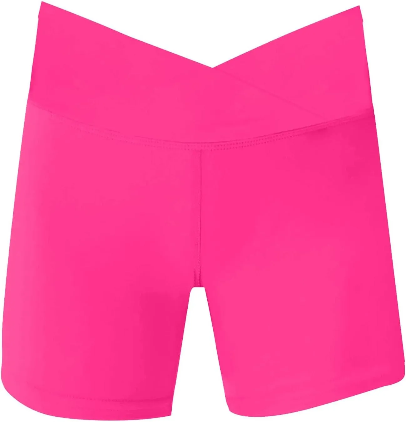 Girls Boys B𝗶ke Shorts Volleyball Spandex Shorts Kids Pull on Dance Yoga Workout Athletic Running Compression Short