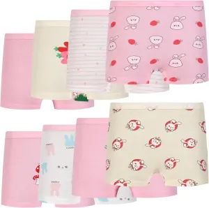 Girls Underwear Cotton Kids Boyshort Toddler Assorted Panties 8 Pack