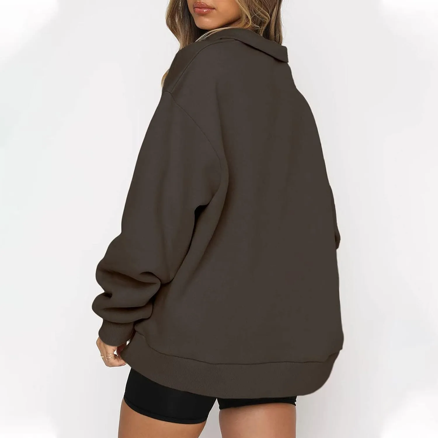 GOFULY 1/4 Zip Sweatshirt Women Fall Pink Graphic Sweatshirts Trendy Preppy Long Sleeve Pullover Winter Lightweight Clothes