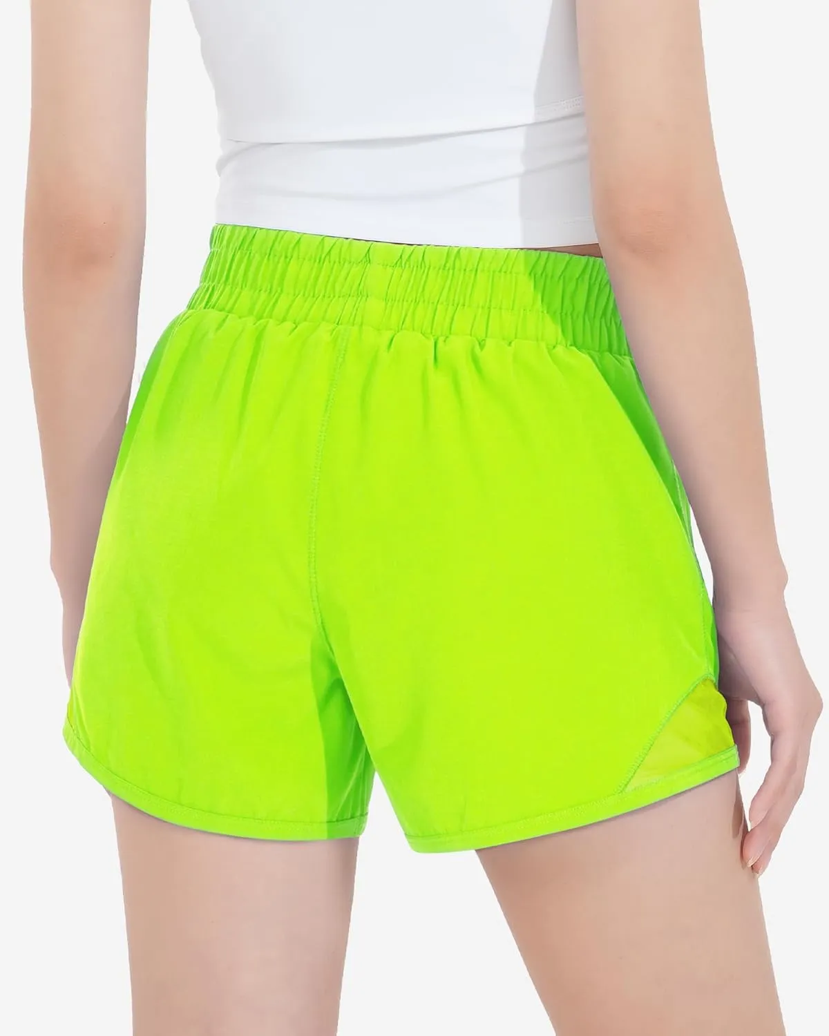 HASMES Girls Athletic Shorts with Zip Pockets Lightweight Running Soccer Shorts for Kids 5-14Y