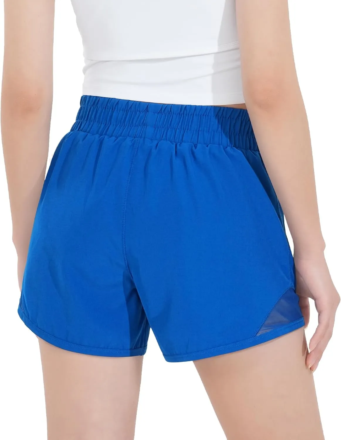 HASMES Girls Athletic Shorts with Zip Pockets Lightweight Running Soccer Shorts for Kids 5-14Y