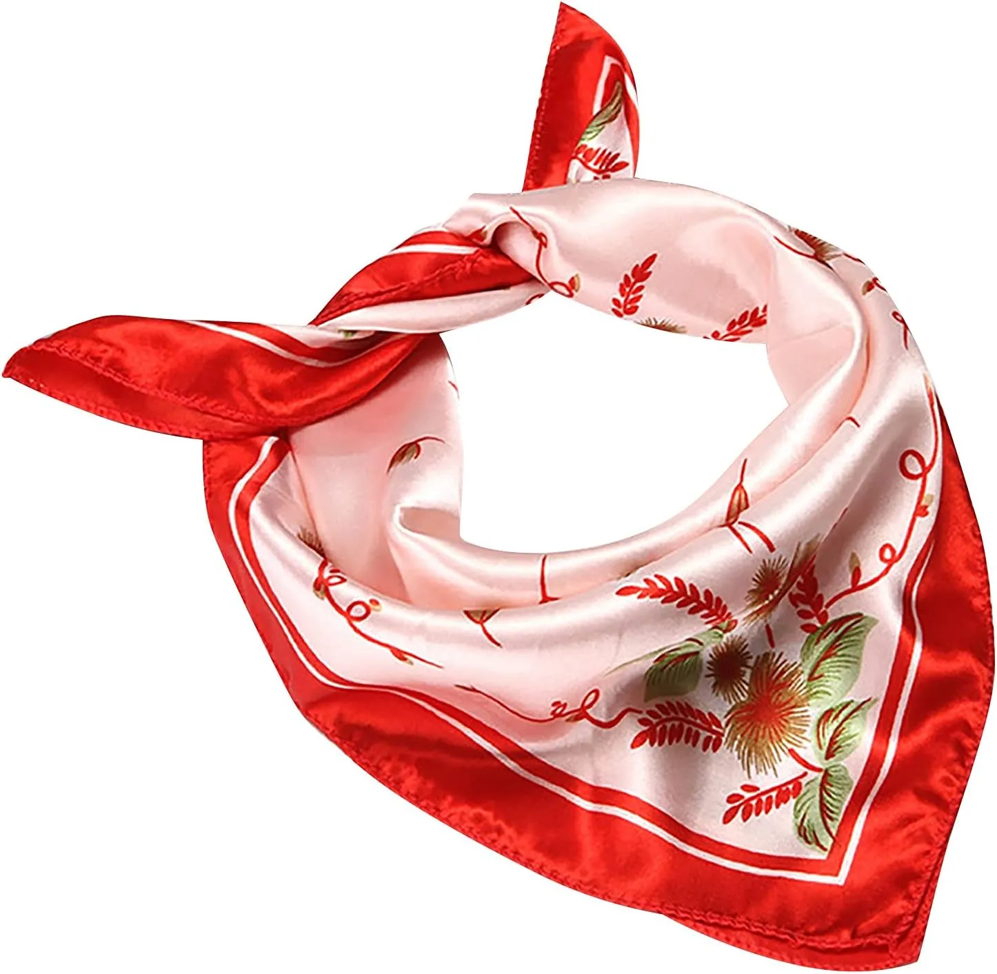 Head Scarf for Women's Hair Silk Square Scarf for Hair Women Men Natural Silk Digital Printed Headscarf