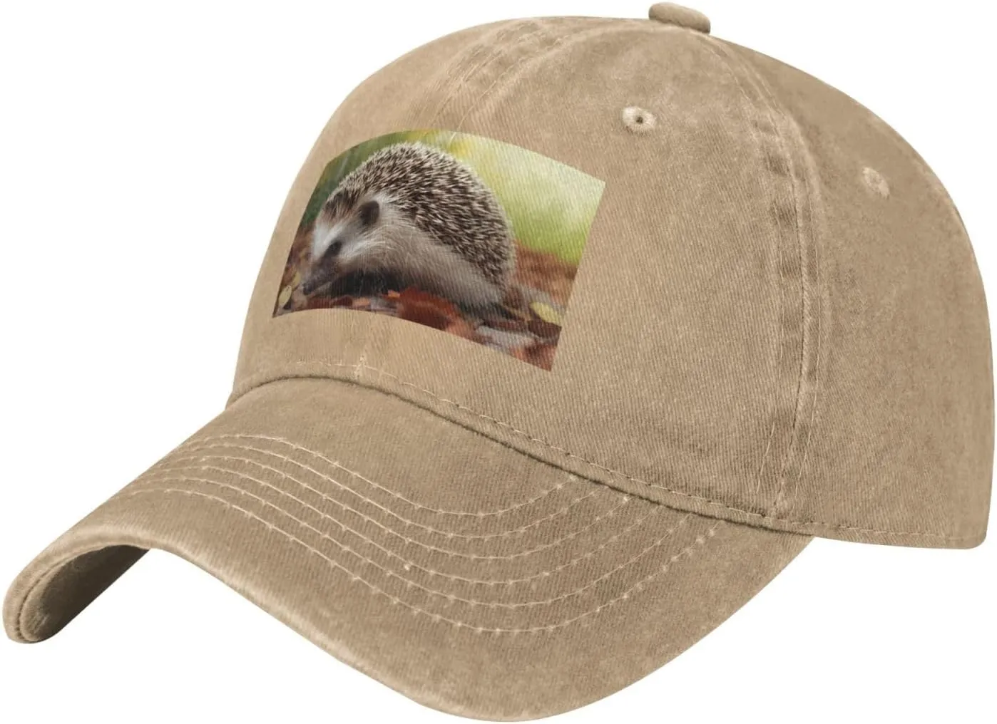 Hedgehog Unisex Baseball Cap Breathable Cotton Trucker Hat Classic Denim Dad Hat Summer Sun Hat