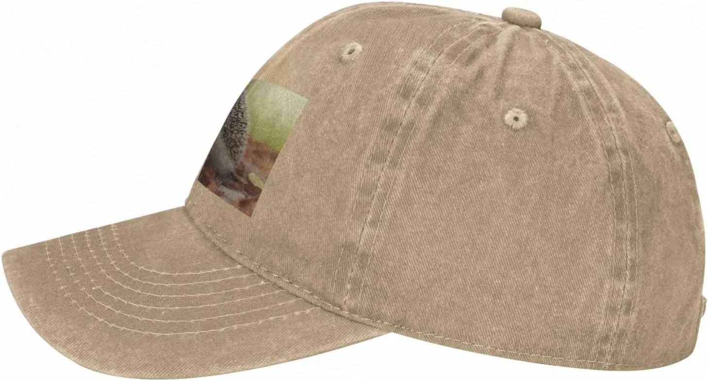 Hedgehog Unisex Baseball Cap Breathable Cotton Trucker Hat Classic Denim Dad Hat Summer Sun Hat