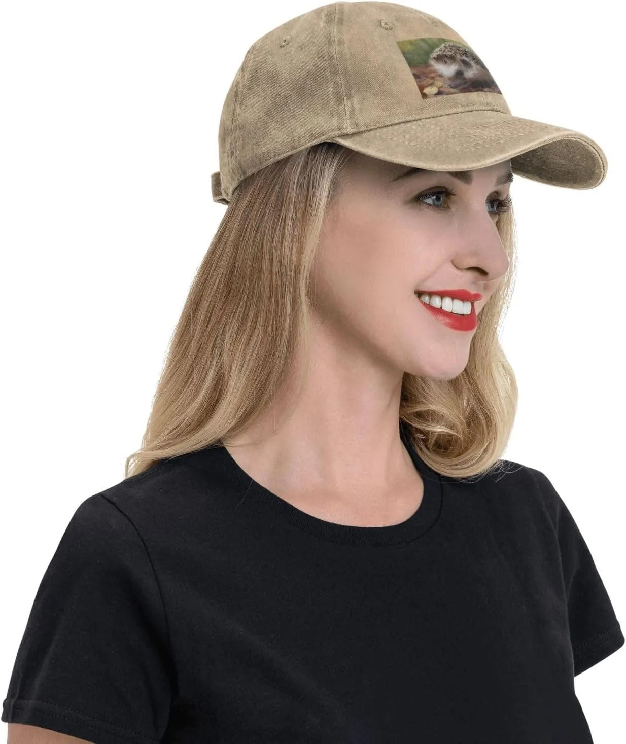 Hedgehog Unisex Baseball Cap Breathable Cotton Trucker Hat Classic Denim Dad Hat Summer Sun Hat