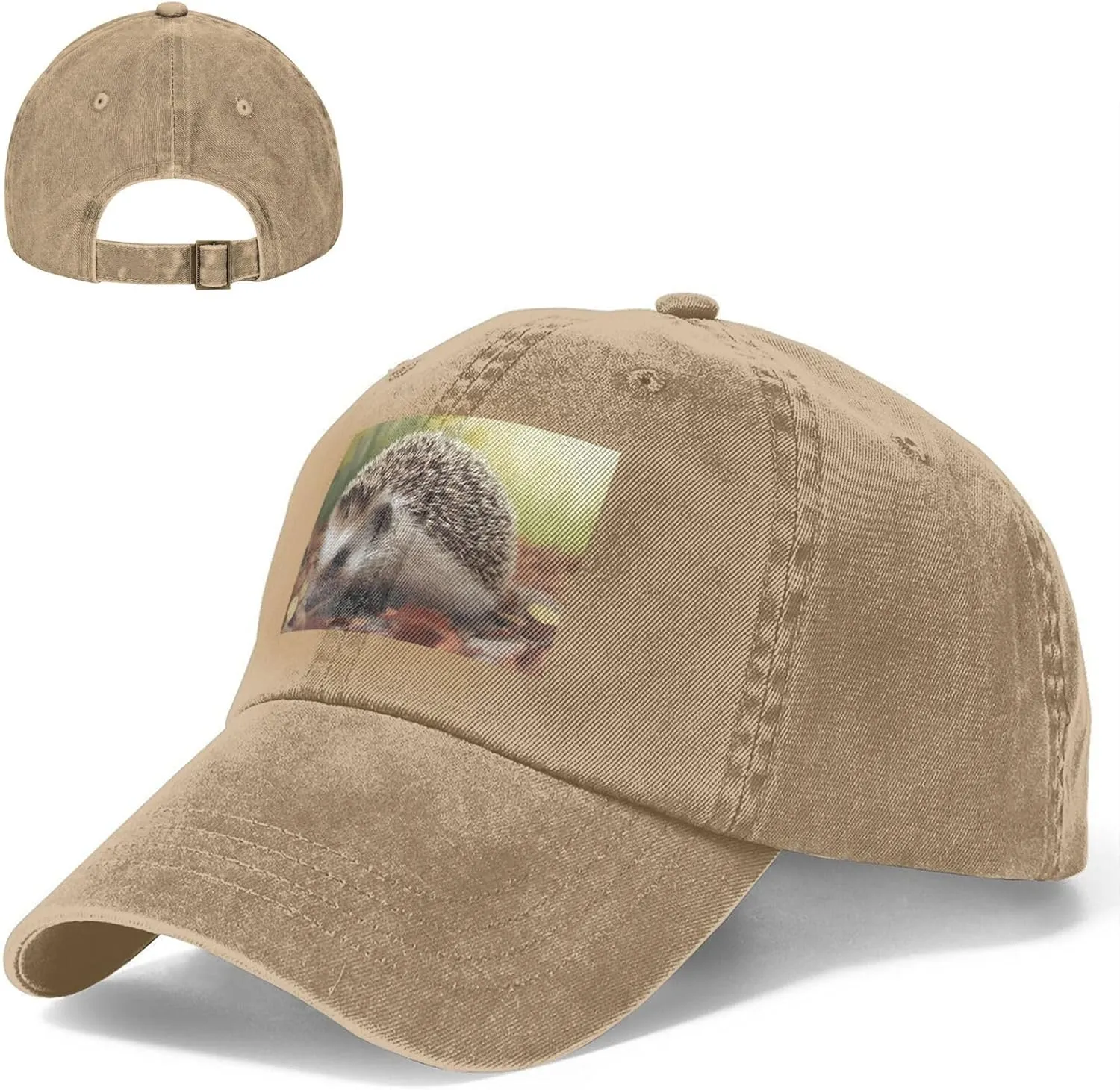 Hedgehog Unisex Baseball Cap Breathable Cotton Trucker Hat Classic Denim Dad Hat Summer Sun Hat