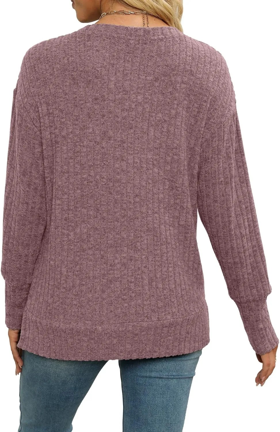 Heymiss Womens Sweaters Dressy Casual Crewneck Long Sleeve Shirts Loose Fall Fashion Sweatshirts