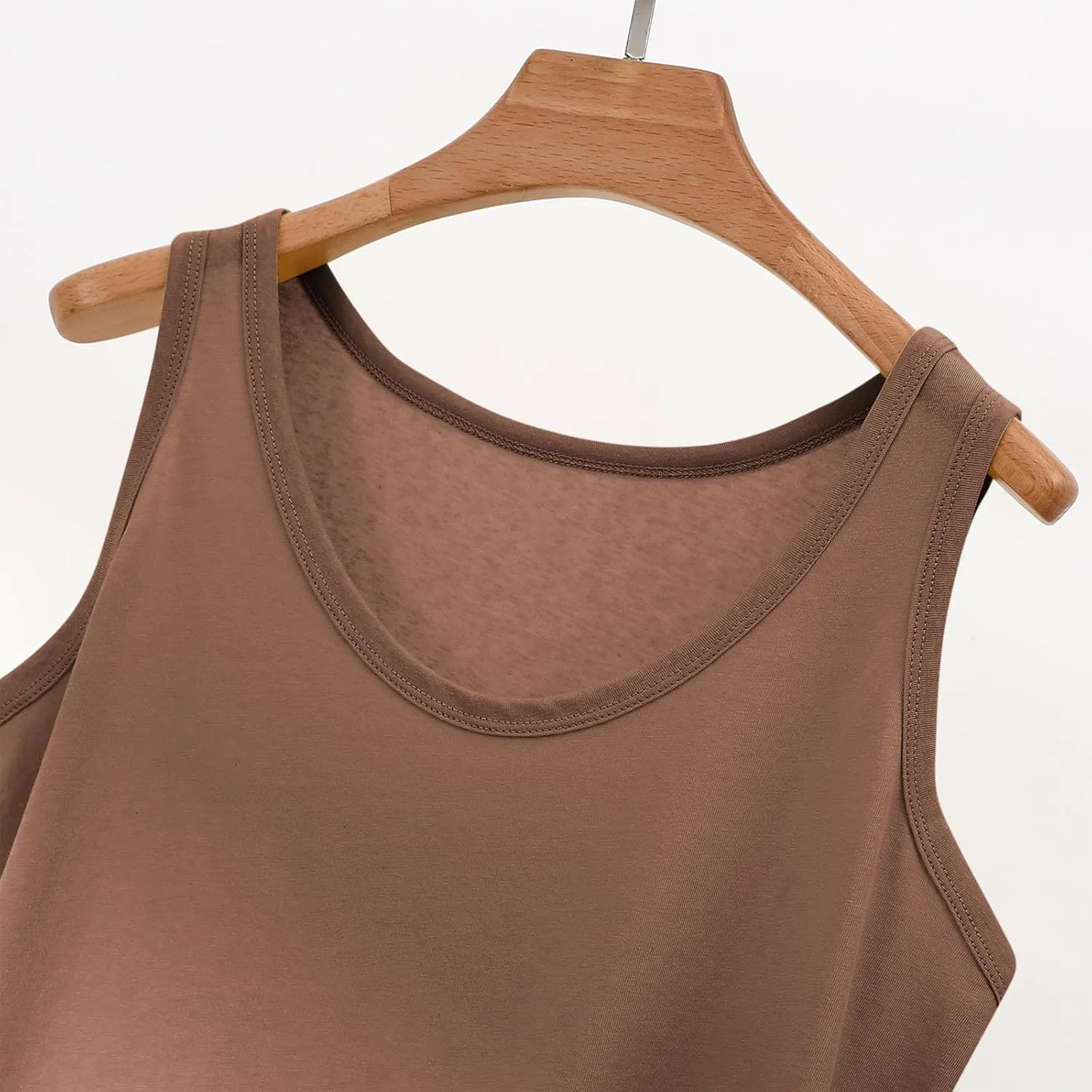 HGps8w Women's Cotton Linen Tank Tops Summer Casual Basic Crew Neck Camisoles Loose Sleeveless Undershirts