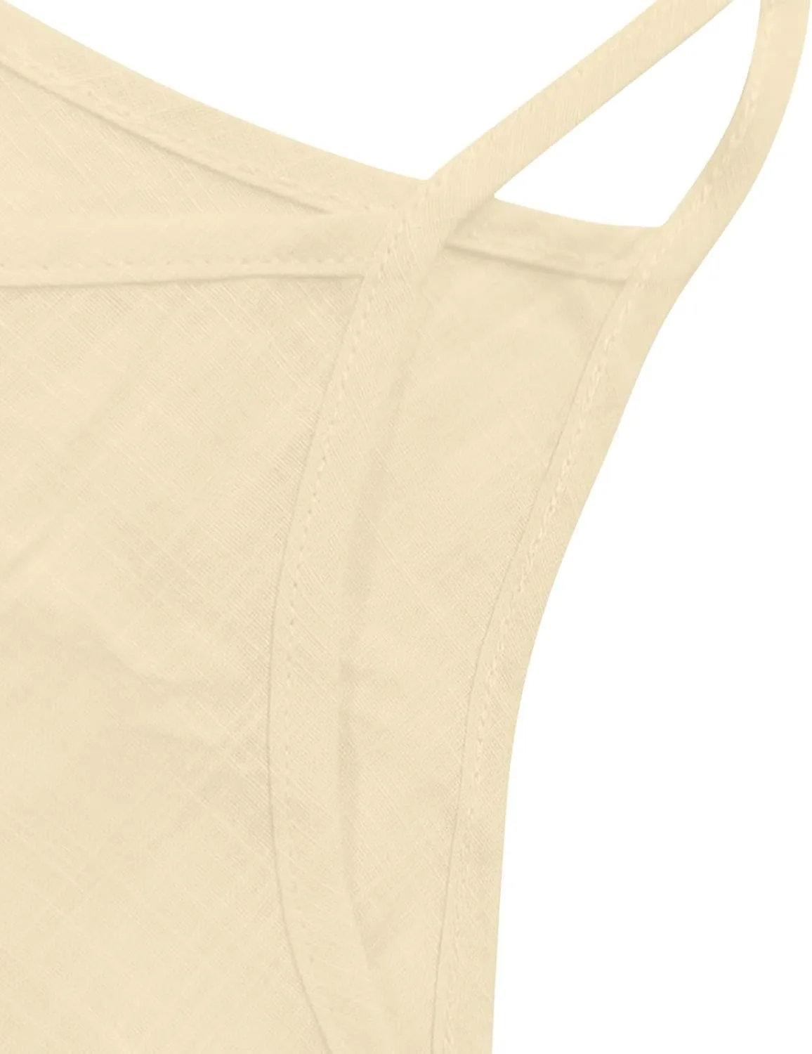 HGps8w Women's Cotton Linen Tank Tops Summer Casual Sleeveless Crew Neck Camisoles Loose Fit Spaghetti Strap Cami Shirts