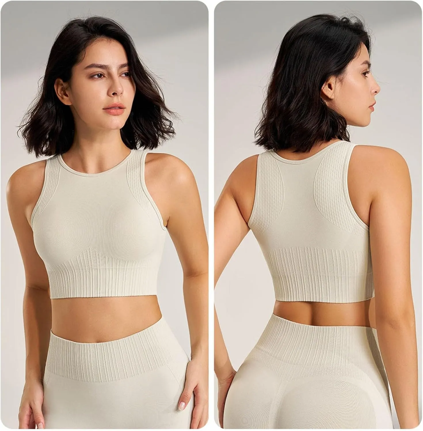 High Support Sports Bras for Women Full Coverage Seamless Yoga Workout Running Athletic Bralettes Quick Dry Active Bras