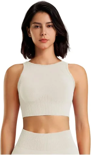 High Support Sports Bras for Women Full Coverage Seamless Yoga Workout Running Athletic Bralettes Quick Dry Active Bras