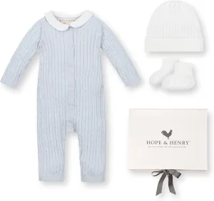 Hope & Henry Baby Organic 4 Piece Gift Set with Box