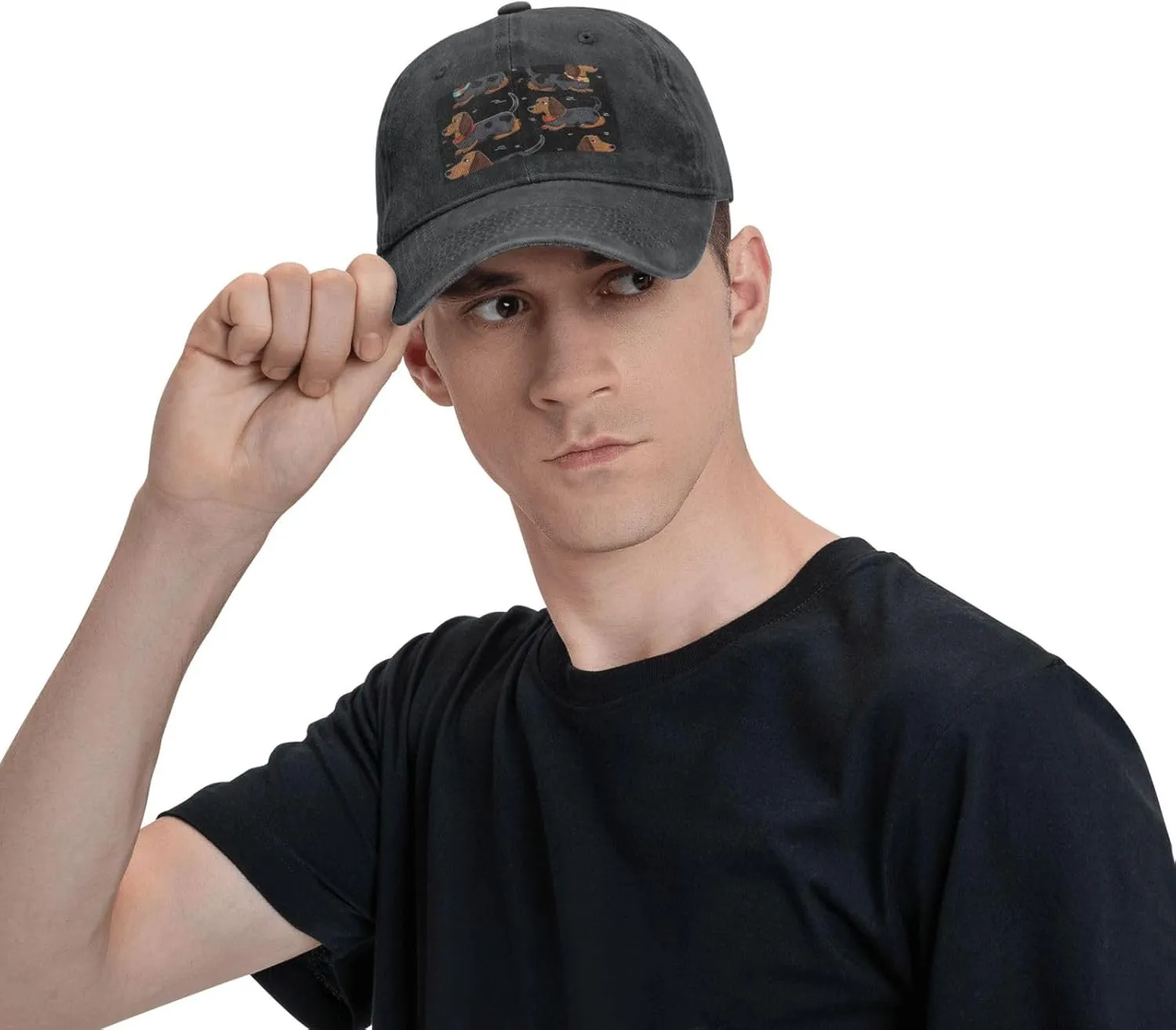 I Love My Dog Dachshunds Unisex Baseball Cap Breathable Cotton Trucker Hat Classic Denim Dad Hat Summer Sun Hat