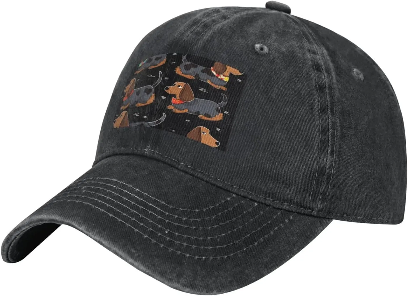 I Love My Dog Dachshunds Unisex Baseball Cap Breathable Cotton Trucker Hat Classic Denim Dad Hat Summer Sun Hat
