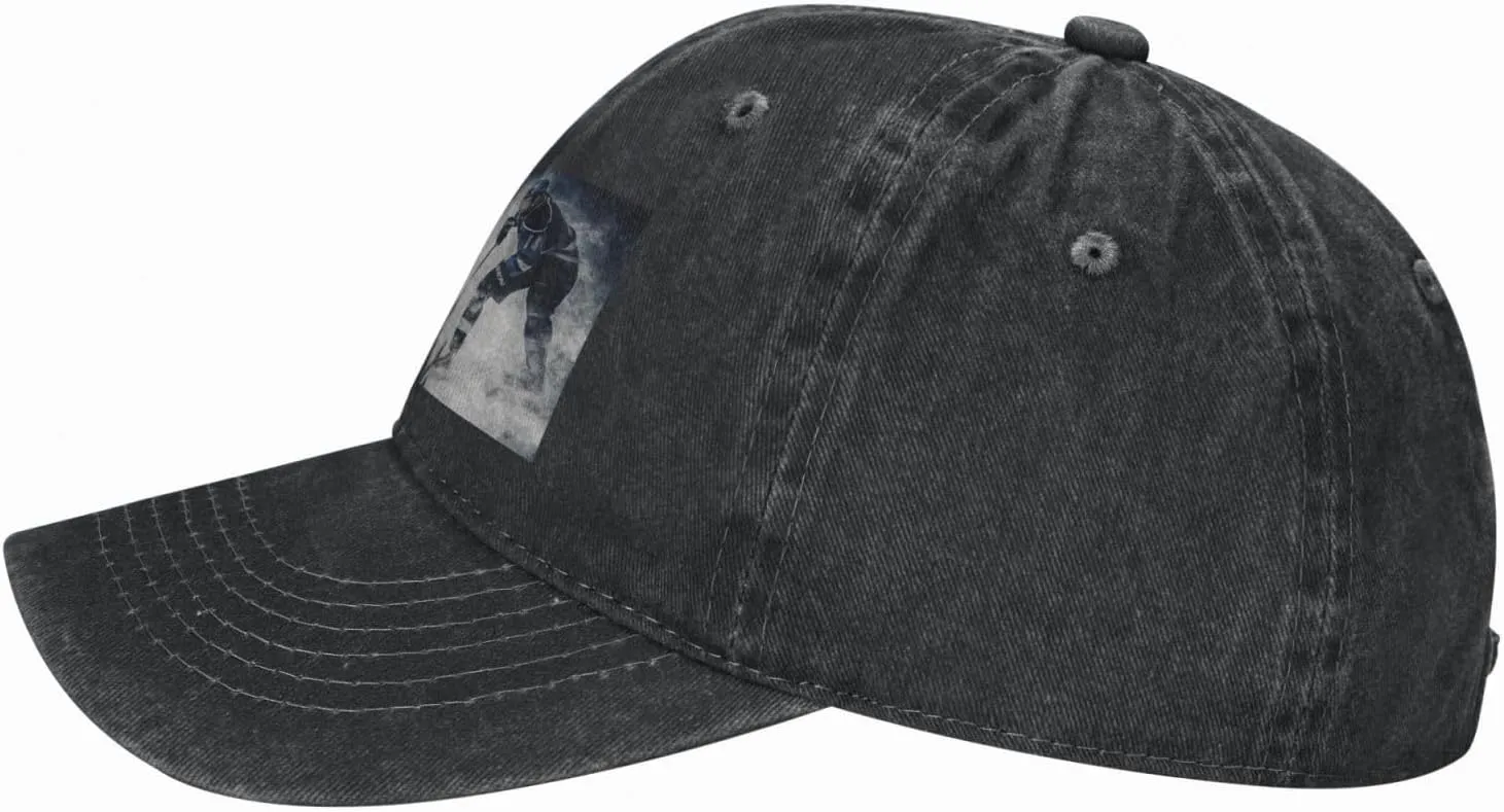 Ice Hockey Art Unisex Baseball Cap Breathable Cotton Trucker Hat Classic Denim Dad Hat Summer Sun Hat