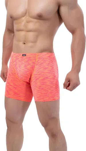 IKINGSKY Men's Quick-dry Long Leg Boxer Briefs Sexy Bulge Trunks No Ride Up Shorts Underwear Seamless Front Under Panties