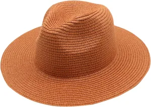 in Wide Brim Hats for Summer Sunshine Beach Trip Ivory and Brown Adjustable Hats for Women