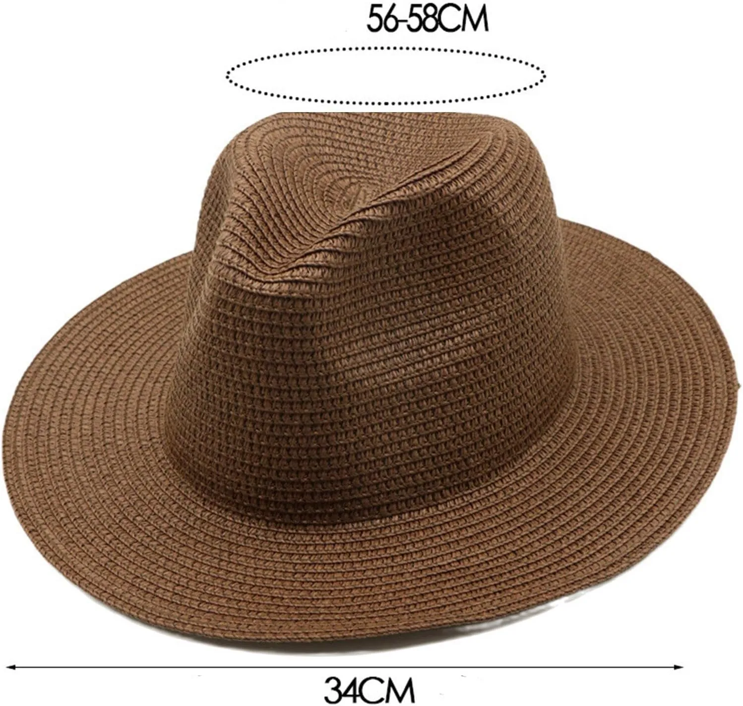 in Wide Brim Hats for Summer Sunshine Beach Trip Ivory and Brown Adjustable Hats for Women