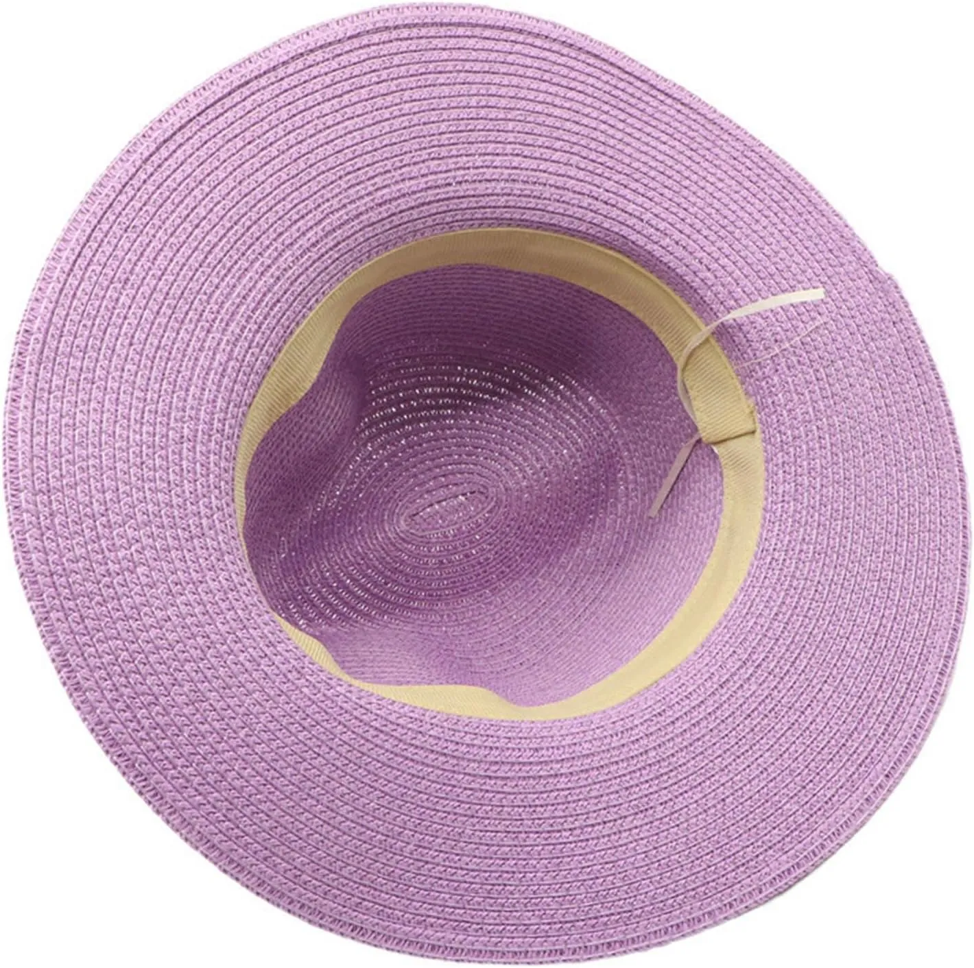 in Wide Brim Hats for Summer Sunshine Beach Trip Ivory and Brown Adjustable Hats for Women