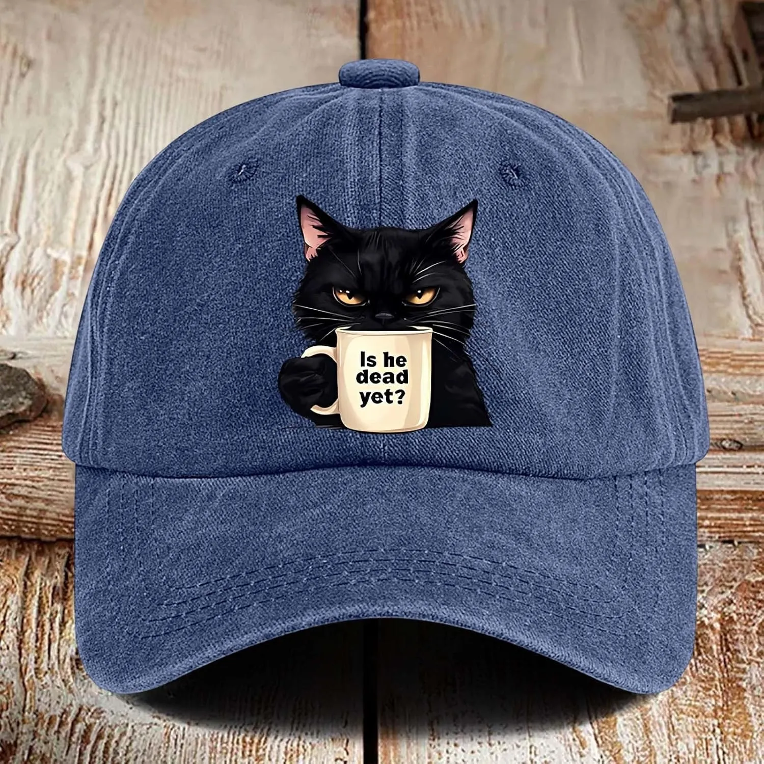 is He Dead Yet Hats for Men Women Adjustable Vintage Baseball Cap Workout Running Athletic Trucker Hat Headwear