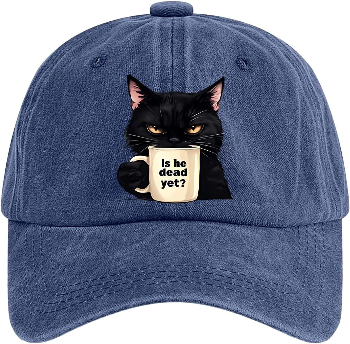 is He Dead Yet Hats for Men Women Adjustable Vintage Baseball Cap Workout Running Athletic Trucker Hat Headwear