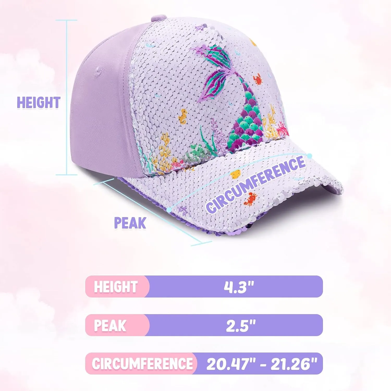 Kids Baseball Hat Unicorn Girls Baseball Cap Toddler Trucker Hat Girls Hats for Kids Ages 4-8
