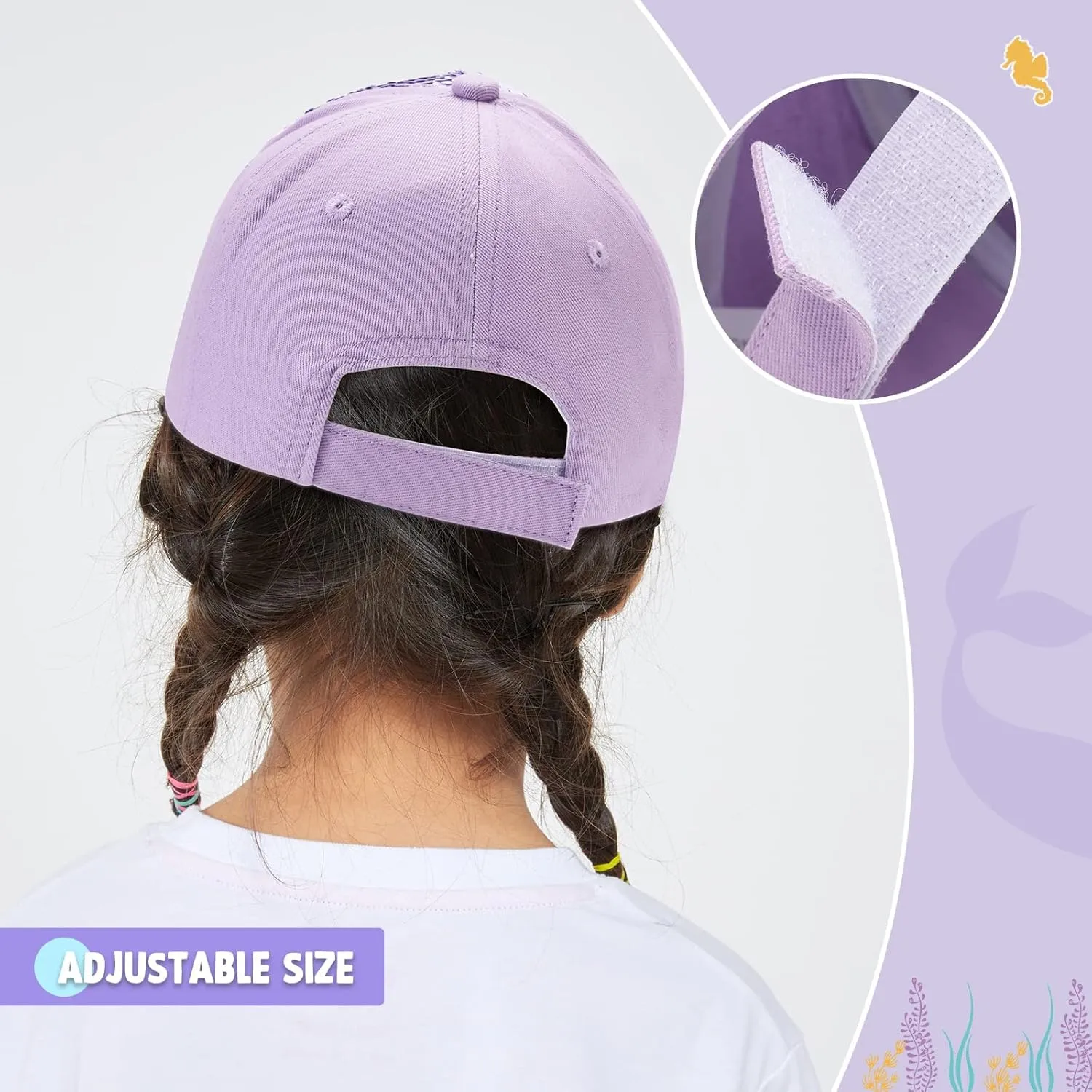 Kids Baseball Hat Unicorn Girls Baseball Cap Toddler Trucker Hat Girls Hats for Kids Ages 4-8